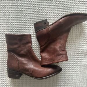 Sam Edelman Bootie - A pointed toe bootie with stacked heel & smooth leather.